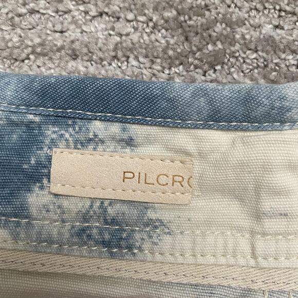 Pilcro Pants Womens 28 Cream Blue Rust Tie Dye The Wanderer Button Fly Utility - Picture 7 of 16